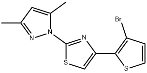 4-(3-BROMO-2-THIENYL)-2-(3,5-DIMETHYL-1H-PYRAZOL-1-YL)-1,3-THIAZOLE Struktur