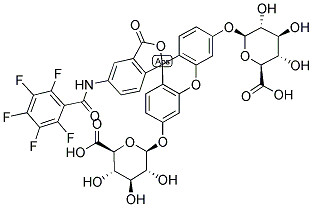 5-(PENTAFLUOROBENZOYLAMINO)FLUORESCEIN DI-BETA-D-GLUCURONIDE Struktur