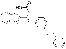 3-BENZOTHIAZOL-2-YL-4-(3-BENZYLOXY-PHENYL)-BUT-3-ENOIC ACID Struktur