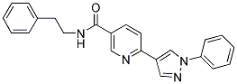 N-(2-PHENYLETHYL)-6-(1-PHENYL-1H-PYRAZOL-4-YL)NICOTINAMIDE Struktur