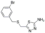 5-(3-BROMO-BENZYLSULFANYLMETHYL)-[1,3,4]THIADIAZOL-2-YLAMINE Struktur