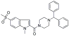 1-(DIPHENYLMETHYL)-4-[(1-METHYL-5-(METHYLSULPHONYL)-1H-INDOL-2-YL)CARBONYL]PIPERAZINE Struktur