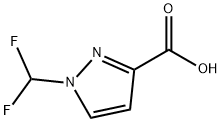 1-DIFLUOROMETHYL-1 H-PYRAZOLE-3-CARBOXYLIC ACID Struktur