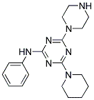 N-PHENYL-4-PIPERAZIN-1-YL-6-PIPERIDIN-1-YL-1,3,5-TRIAZIN-2-AMINE Struktur