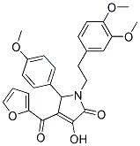 1-(3,4-DIMETHOXYPHENETHYL)-4-(FURAN-2-CARBONYL)-3-HYDROXY-5-(4-METHOXYPHENYL)-1H-PYRROL-2(5H)-ONE Struktur