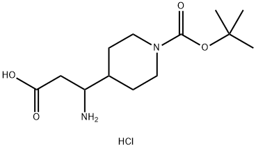 4-(1-AMINO-2-CARBOXY-ETHYL)-PIPERIDINE-1-CARBOXYLIC ACID TERT-BUTYL ESTER Struktur