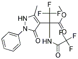 METHYL 3,3,3-TRIFLUORO-2-(2,3-DIHYDRO-5-METHYL-3-OXO-2-PHENYLPYRAZOL-4-YL)-N-(TRIFLUOROACETYL)ALANINATE Struktur