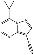 7-CYCLOPROPYLPYRAZOLO[1,5-A]PYRIMIDINE-3-CARBONITRILE Struktur