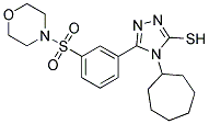 4-CYCLOHEPTYL-5-[3-(MORPHOLINE-4-SULFONYL)-PHENYL]-4H-[1,2,4]TRIAZOLE-3-THIOL Struktur