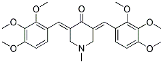 1-METHYL-3,5-BIS[(2,3,4-TRIMETHOXYPHENYL)METHYLENE]TETRAHYDRO-4(1H)-PYRIDINONE Struktur