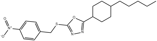 2-[(4-NITROBENZYL)SULFANYL]-5-(4-PENTYLCYCLOHEXYL)-1,3,4-OXADIAZOLE Struktur