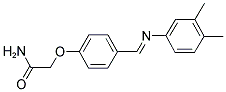 2-(4-(((3,4-DIMETHYLPHENYL)IMINO)METHYL)PHENOXY)ACETAMIDE Struktur