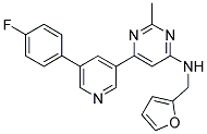 6-[5-(4-FLUOROPHENYL)PYRIDIN-3-YL]-N-(2-FURYLMETHYL)-2-METHYLPYRIMIDIN-4-AMINE Struktur