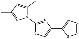 2-(3,5-DIMETHYL-1H-PYRAZOL-1-YL)-4-(2-THIENYL)-1,3-THIAZOLE Struktur