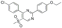 4-(4-CHLOROPHENYL)-2-(4-ETHOXYPHENYL)-5-(METHYLSULPHONYL)PYRIMIDINE Struktur