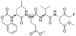 Z-LEU-GLU(OME)-VAL-ASP(OME)-FLUOROMETHYLKETONE Struktur