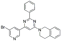 2-[6-(5-BROMOPYRIDIN-3-YL)-2-PHENYLPYRIMIDIN-4-YL]-1,2,3,4-TETRAHYDROISOQUINOLINE Struktur