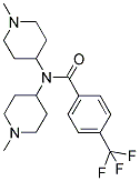 N,N-BIS(1-METHYLPIPERIDIN-4-YL)-4-(TRIFLUOROMETHYL)BENZAMIDE Struktur