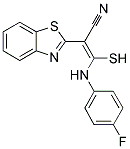 2-BENZOTHIAZOL-2-YL-3-(4-FLUORO-PHENYLAMINO)-3-MERCAPTO-ACRYLONITRILE Struktur