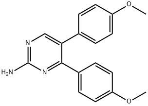 4,5-BIS(4-METHOXYPHENYL)-2-PYRIMIDINAMINE Struktur