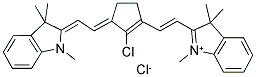 2-[2-[2-CHLORO-3-[2-(1,3-DIHYDRO-1,3,3-TRIMETHYL-2H-INDOL-2-YLIDENE)-ETHYLIDENE]-1-CYCLOPENTEN-1-YL-ETHENYL]-1,3,3-TRIMETHYL-3H-INDOLIUM CHLORIDE Struktur