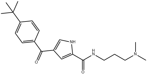 4-[4-(TERT-BUTYL)BENZOYL]-N-[3-(DIMETHYLAMINO)PROPYL]-1H-PYRROLE-2-CARBOXAMIDE Struktur