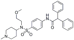 2,2-DIPHENYL-N-[4-(((2-METHOXYETHYL)(1-METHYLPIPERIDIN-4-YL)AMINO)SULPHONYL)PHENYL]ACETAMIDE Struktur