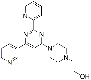 2-[4-(2-PYRIDIN-2-YL-6-PYRIDIN-3-YLPYRIMIDIN-4-YL)PIPERAZIN-1-YL]ETHANOL Struktur