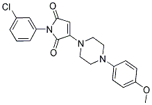 1-(3-CHLOROPHENYL)-3-[4-(4-METHOXYPHENYL)PIPERAZIN-1-YL]-1H-PYRROLE-2,5-DIONE Struktur