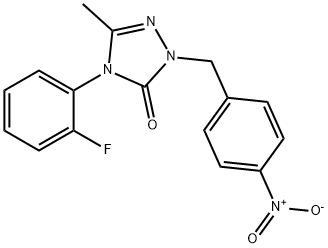 4-(2-FLUOROPHENYL)-5-METHYL-2-(4-NITROBENZYL)-2,4-DIHYDRO-3H-1,2,4-TRIAZOL-3-ONE Struktur