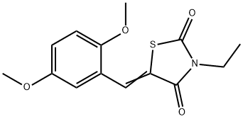 5-[(Z)-(2,5-DIMETHOXYPHENYL)METHYLIDENE]-3-ETHYL-1,3-THIAZOLANE-2,4-DIONE Struktur