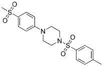 1-[(4-METHYLPHENYL)SULFONYL]-4-[4-(METHYLSULFONYL)PHENYL]PIPERAZINE Struktur