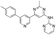 N-(2-METHYL-6-[5-(4-METHYLPHENYL)PYRIDIN-3-YL]PYRIMIDIN-4-YL)PYRIMIDIN-2-AMINE Struktur