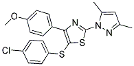 4-[5-[(4-CHLOROPHENYL)SULFANYL]-2-(3,5-DIMETHYL-1H-PYRAZOL-1-YL)-1,3-THIAZOL-4-YL]PHENYL METHYL ETHER Struktur