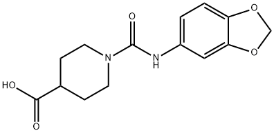 1-[(1,3-BENZODIOXOL-5-YLAMINO)CARBONYL]-4-PIPERIDINECARBOXYLIC ACID Struktur