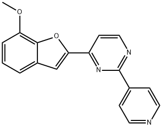 4-(7-METHOXY-1-BENZOFURAN-2-YL)-2-(4-PYRIDINYL)PYRIMIDINE Struktur