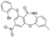 1-(2-BROMOPHENOXY)-7-METHYL-3-NITRODIBENZO[B,F][1,4]OXAZEPIN-11(10H)-ONE Struktur