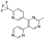 2-METHYL-5-(PYRIMIDIN-4-YL)-4-(6-(TRIFLUOROMETHYL)PYRIDIN-3-YL)PYRIMIDINE Struktur