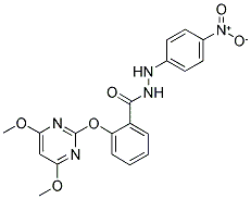 2-[(4,6-DIMETHOXYPYRIMIDIN-2-YL)OXY]BENZOIC ACID, 2-(4-NITROPHENYL)HYDRAZIDE Struktur