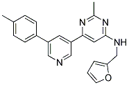 N-(2-FURYLMETHYL)-2-METHYL-6-[5-(4-METHYLPHENYL)PYRIDIN-3-YL]PYRIMIDIN-4-AMINE Struktur