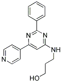 3-[(2-PHENYL-6-PYRIDIN-4-YLPYRIMIDIN-4-YL)AMINO]PROPAN-1-OL Struktur