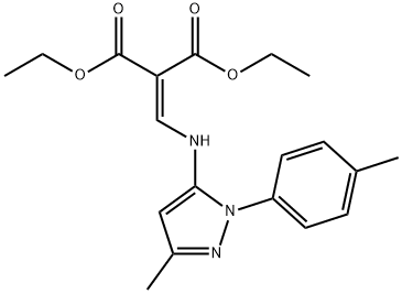 DIETHYL 2-(([3-METHYL-1-(4-METHYLPHENYL)-1H-PYRAZOL-5-YL]AMINO)METHYLENE)MALONATE Struktur