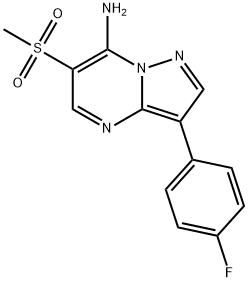 3-(4-FLUOROPHENYL)-6-(METHYLSULFONYL)PYRAZOLO[1,5-A]PYRIMIDIN-7-AMINE Struktur