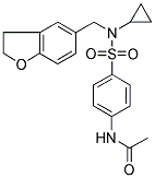 N-[4-((CYCLOPROPYL((2,3-DIHYDROBENZOFURAN-5-YL)METHYL)AMINO)SULFONYL)PHENYL]ACETAMIDE Struktur