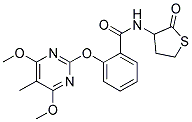 N-(2-OXOTETRAHYDROTHIOPHEN-3-YL)-2-[(4,6-DIMETHOXY-5-METHYLPYRIMIDIN-2-YL)OXY]BENZAMIDE Struktur