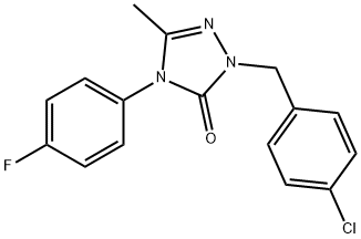 2-(4-CHLOROBENZYL)-4-(4-FLUOROPHENYL)-5-METHYL-2,4-DIHYDRO-3H-1,2,4-TRIAZOL-3-ONE Struktur