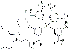 TETRAPENTYLAMMONIUM TETRAKIS[3,5-BIS-(TRIFLUOROMETHYL)PHENYL]BORATE Struktur