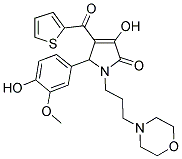 3-HYDROXY-5-(4-HYDROXY-3-METHOXYPHENYL)-1-(3-MORPHOLINOPROPYL)-4-(THIOPHENE-2-CARBONYL)-1H-PYRROL-2(5H)-ONE Struktur