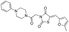 (5Z)-5-[(5-METHYL-2-FURYL)METHYLENE]-3-[2-OXO-2-(4-PHENYLPIPERAZIN-1-YL)ETHYL]-1,3-THIAZOLIDINE-2,4-DIONE Struktur