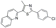 2-[2-(4-CHLOROPHENYL)-4-METHYL-1,3-THIAZOL-5-YL]QUINOLINE Struktur